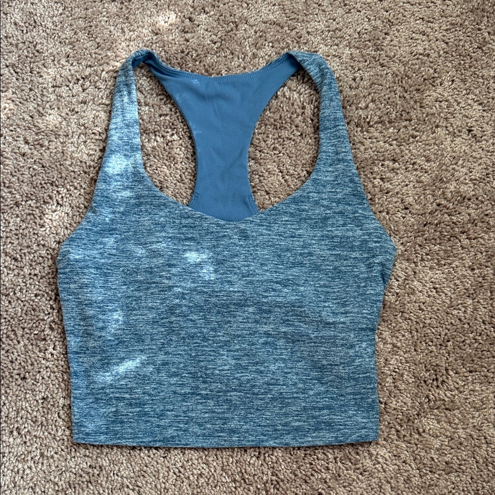 Fabletics HeatherFlex Built in Bra Top Blue Small